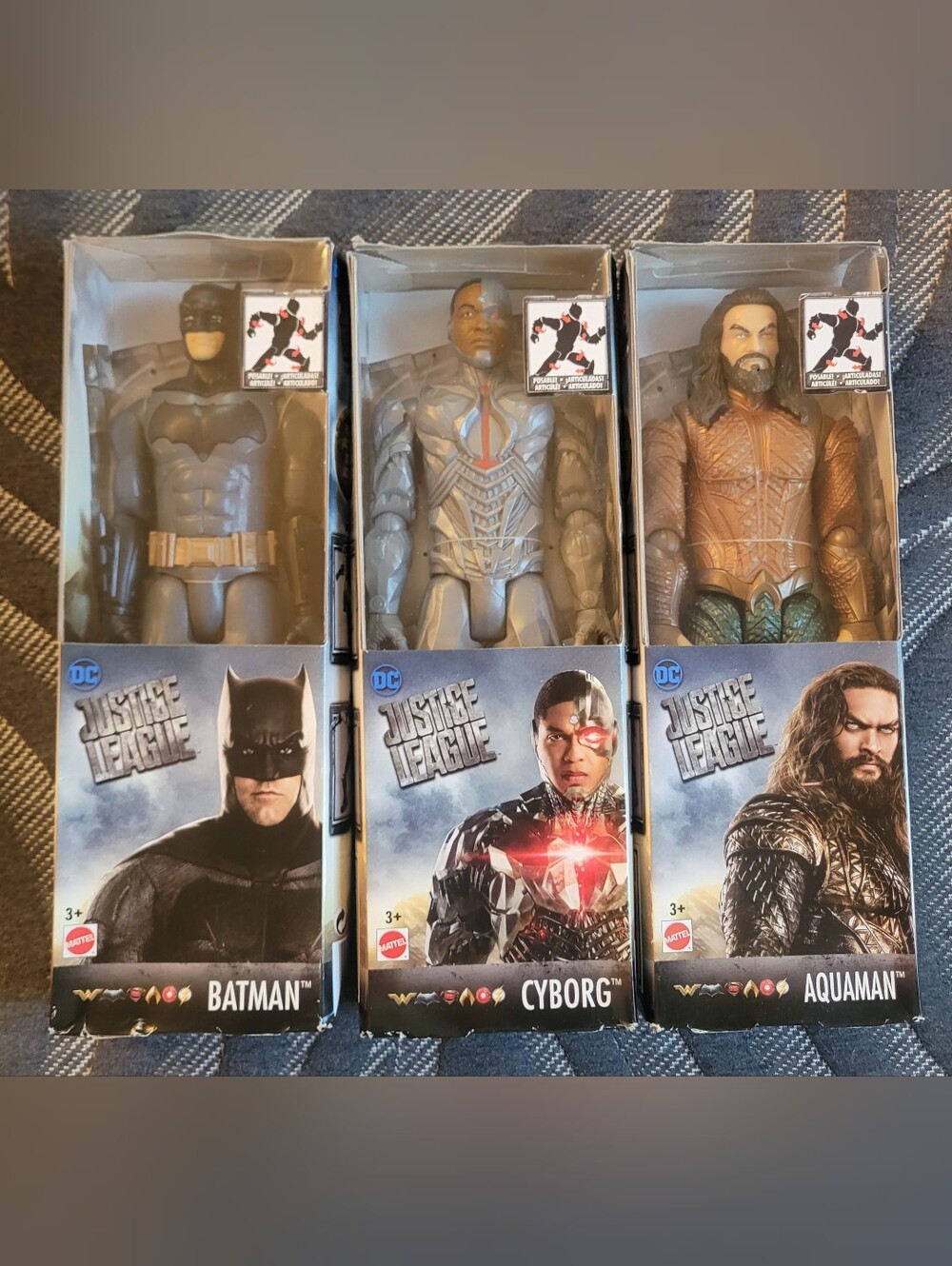 Mattel DC Justice League Action Figures 2017 Aquaman Batman Cyborg Posable 12in